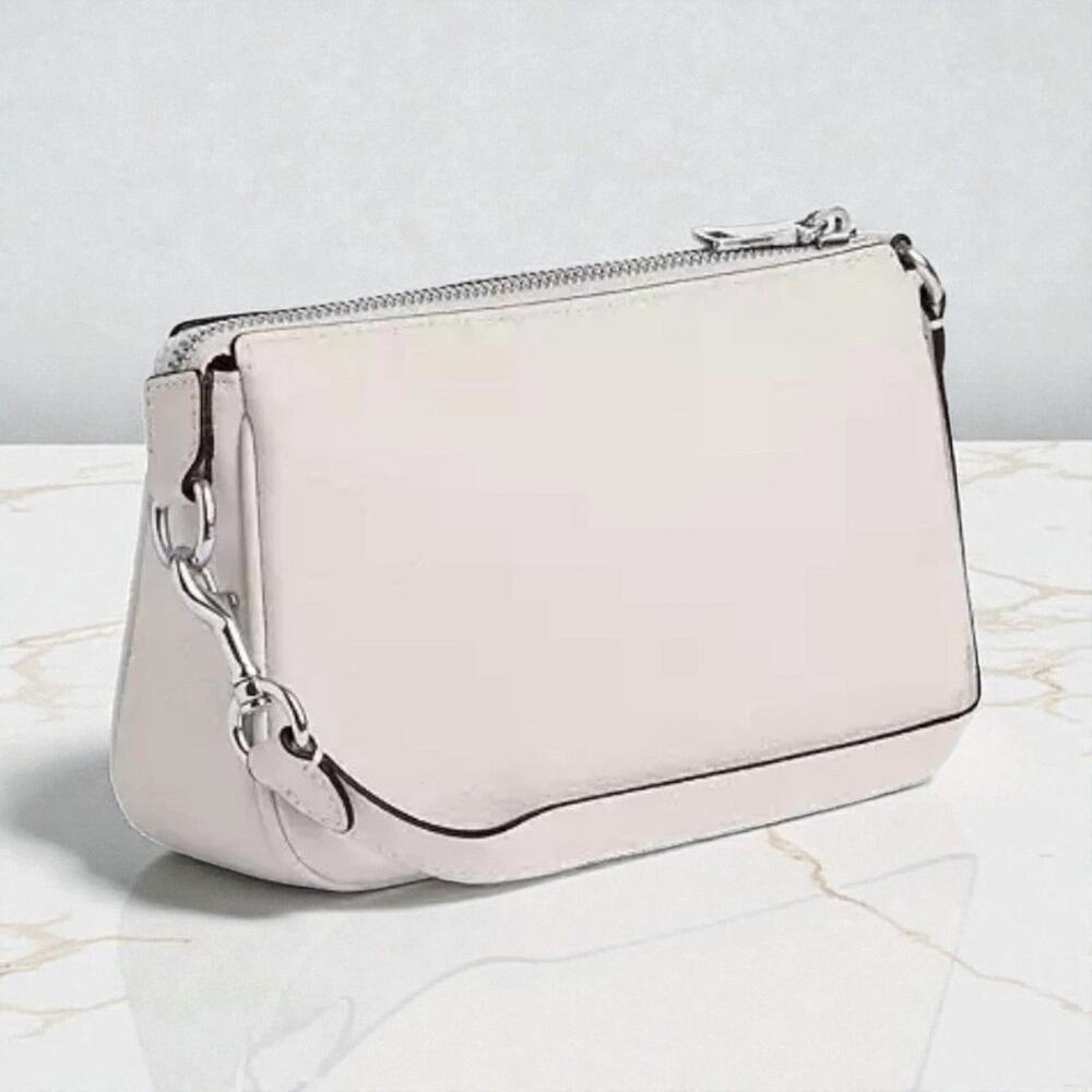 Coach Nolita 19 Leather Purse With Boardwalk Graphic in Chalk White CU197 - Picture 2 of 4